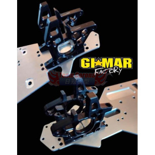 Gimar Aluminum Front & Rear Bulk set Black for Serpent SRX8GT 23" Preorder